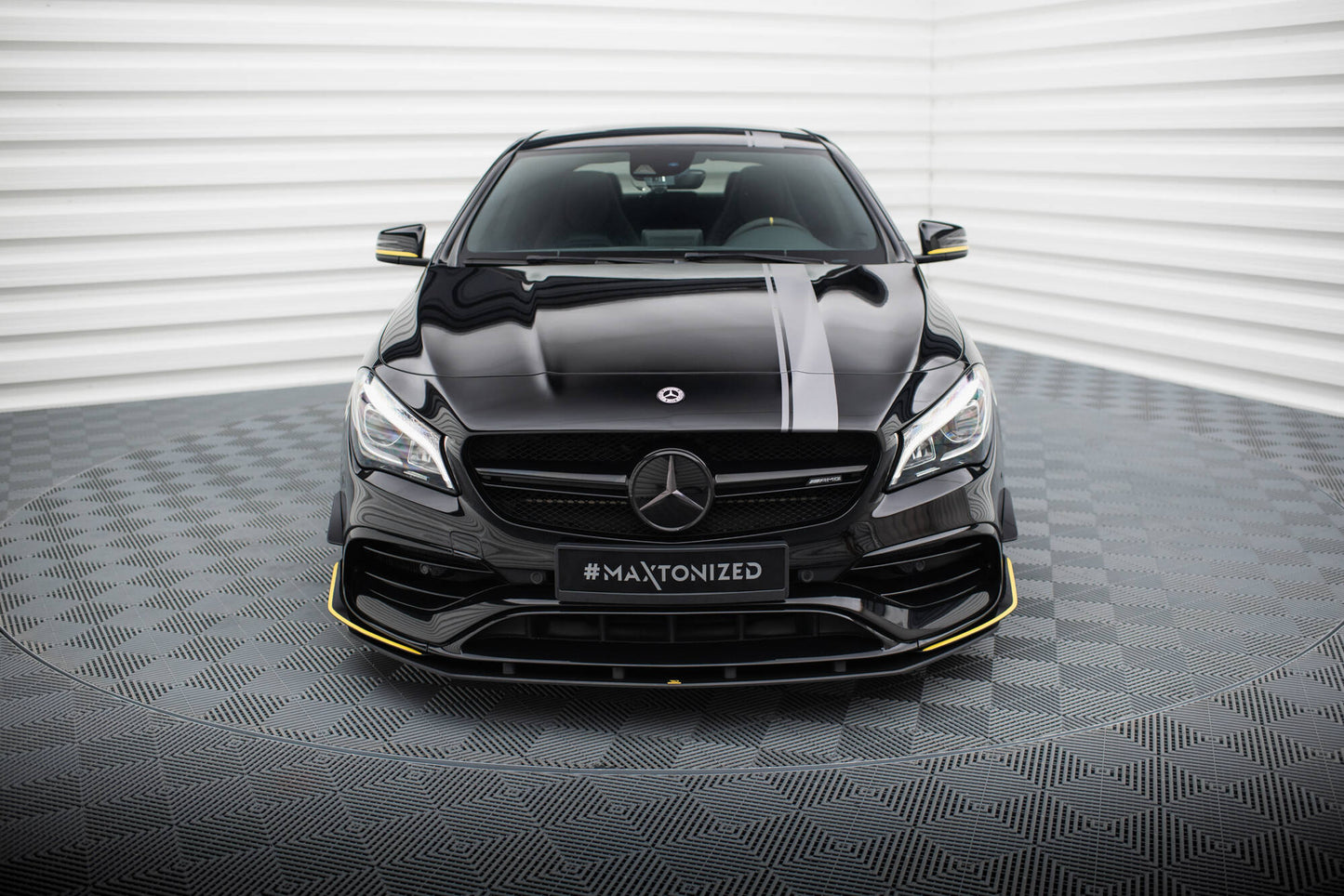 Street pro front splitter mercedes-amg cla 45 aero c117 facelift