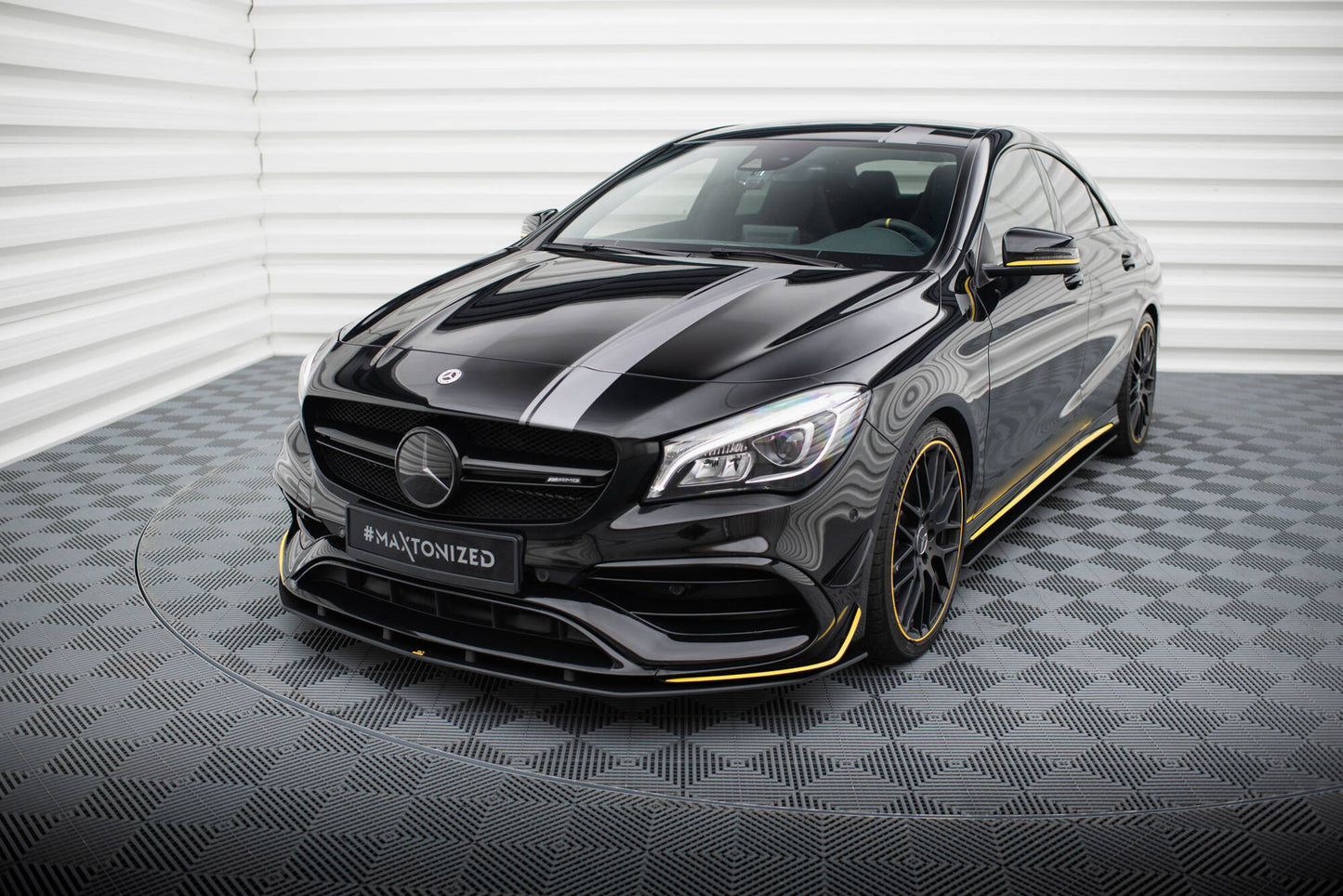 Street pro front splitter mercedes-amg cla 45 aero c117 facelift
