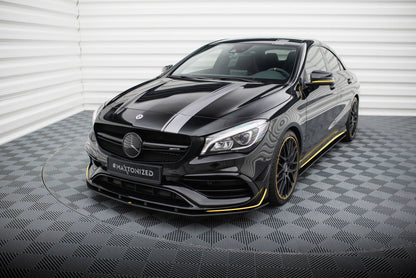 Street pro front splitter mercedes-amg cla 45 aero c117 facelift