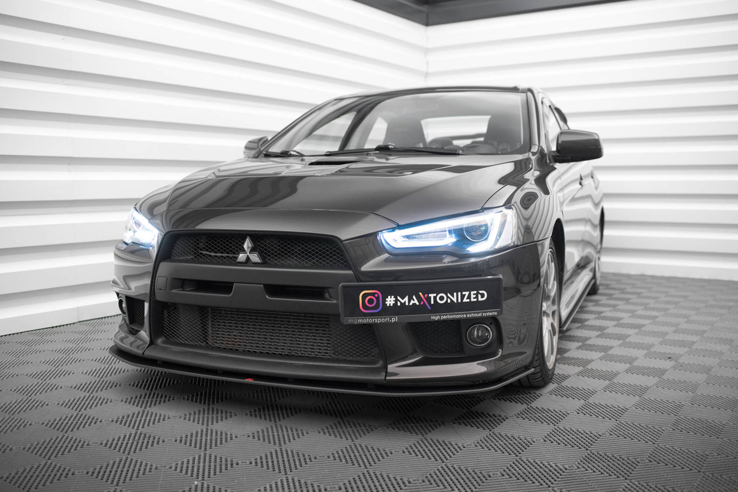 Street pro front splitter mitsubishi lancer evo x
