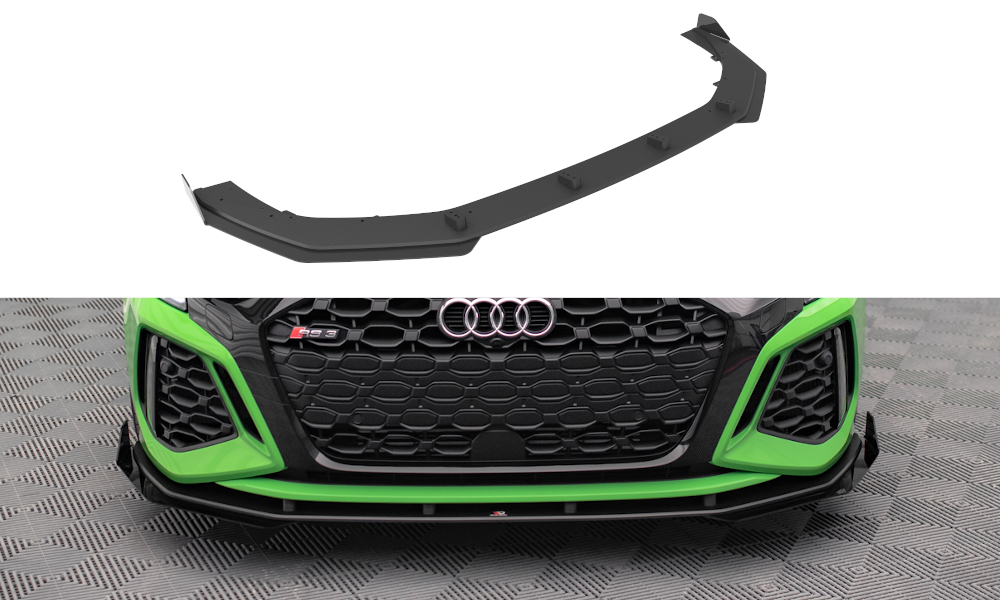 Street pro front splitter v.1 + flaps audi rs3 8y