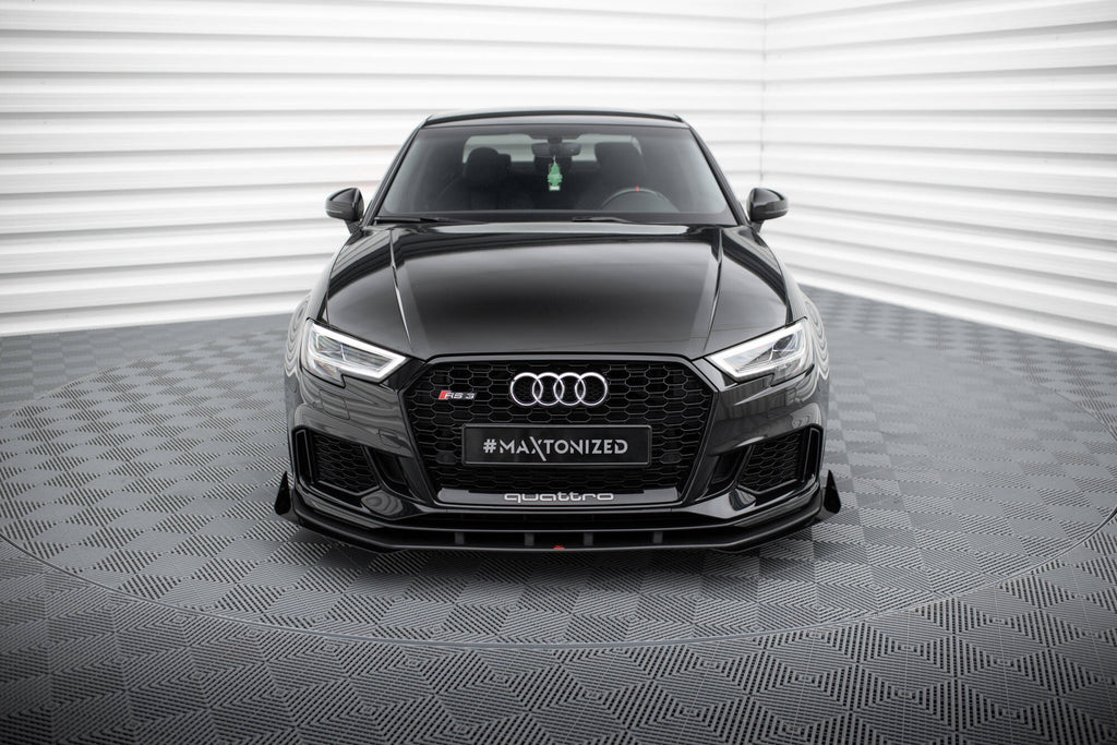 Street pro front splitter v.1 + flaps audi rs3 sedan 8v facelift