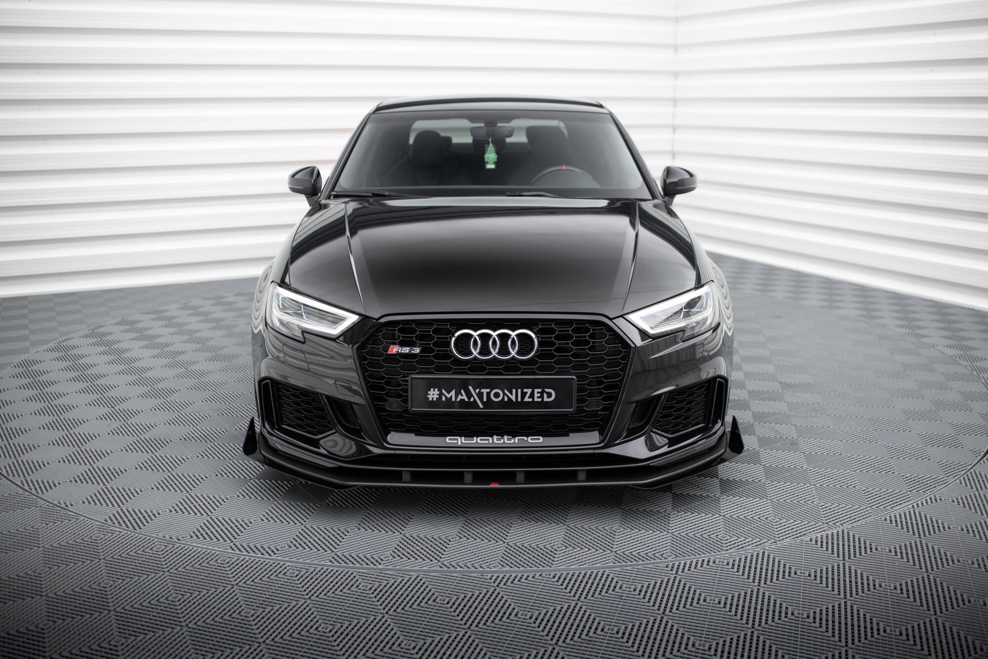 Street pro front splitter v.1 + flaps audi rs3 sedan 8v facelift