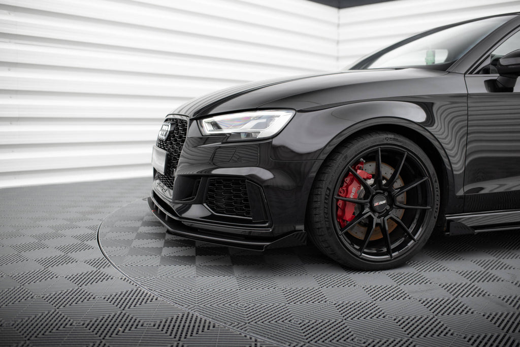 Street pro front splitter v.1 + flaps audi rs3 sedan 8v facelift