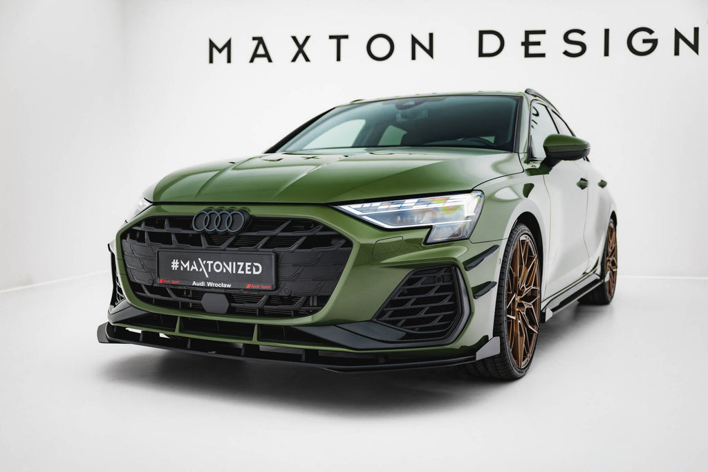 Street Pro Front Splits v.1 + flapper Audi S3 Sportback / A3 S-Line Sportback 8y Facelift