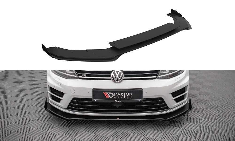 Street pro front splitter v.1 + flaps volkswagen golf r mk7