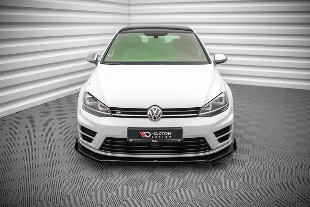 Street pro front splitter v.1 + flaps volkswagen golf r mk7