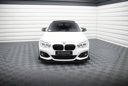 Street pro front splitter v.3 + flaps for bmw 1 f20 m-pack facelift / m140i