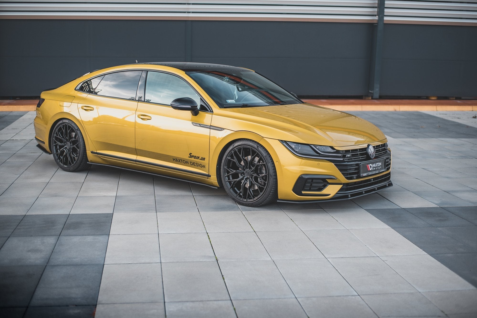 Street pro front splitter volkswagen arteon r-line sedan / shooting brake mk1