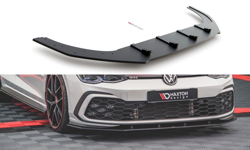 Street pro front splitter volkswagen golf gti / gte / gtd / r-line mk8