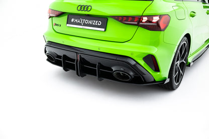 Street pro rear diffuser + flaps audi rs3 sportback 8y facelift
