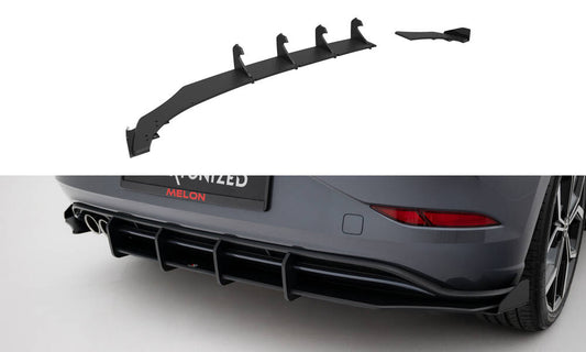 Street pro rear diffuser + flaps volkswagen polo gti mk6 facelift