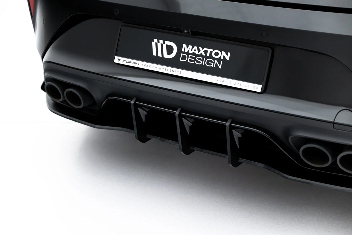 Street pro rear diffuser + flaps suitable for cupra leon hatchback mk1 facelift