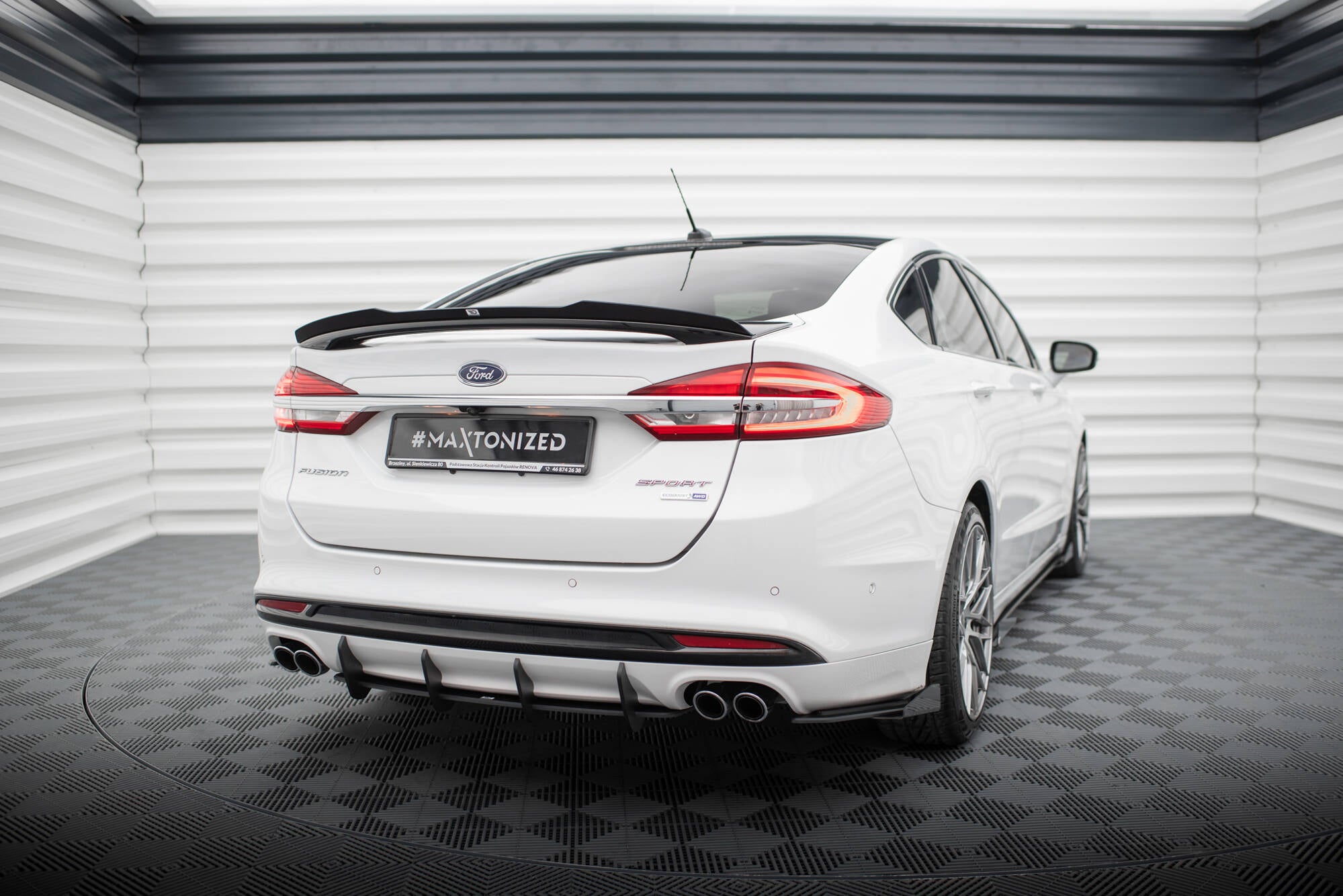 Street pro rear diffuser ford mondeo sport mk5 facelift / fusion sport mk2 facelift