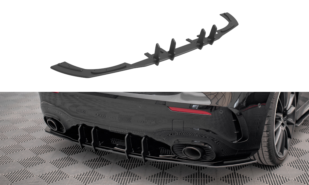 Street pro rear diffuser mercedes a35 amg hatchback aero pack w177