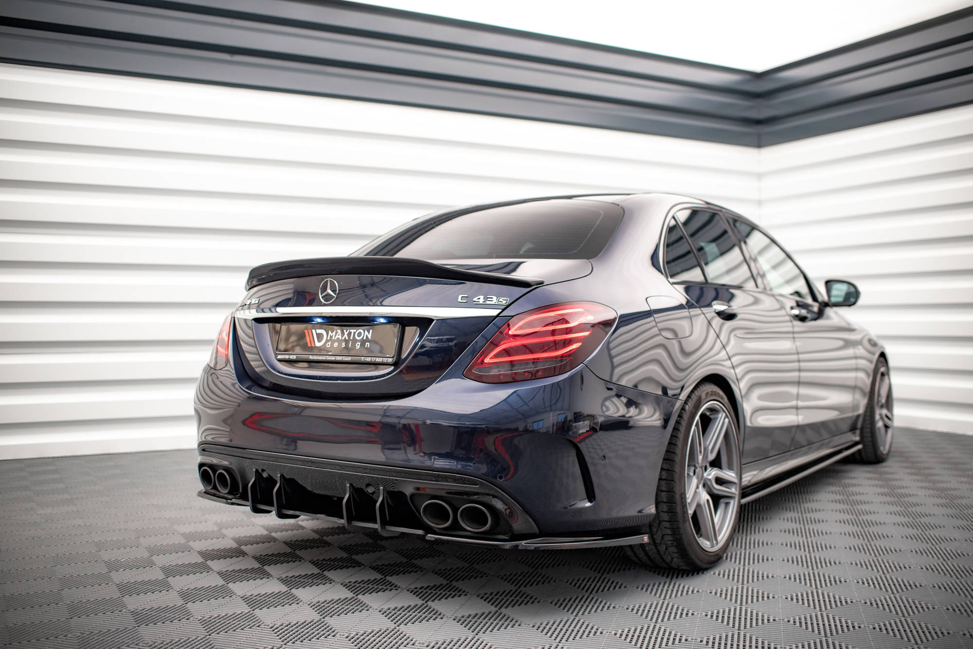 Street pro rear diffuser mercedes-amg c 43 sedan w205 facelift