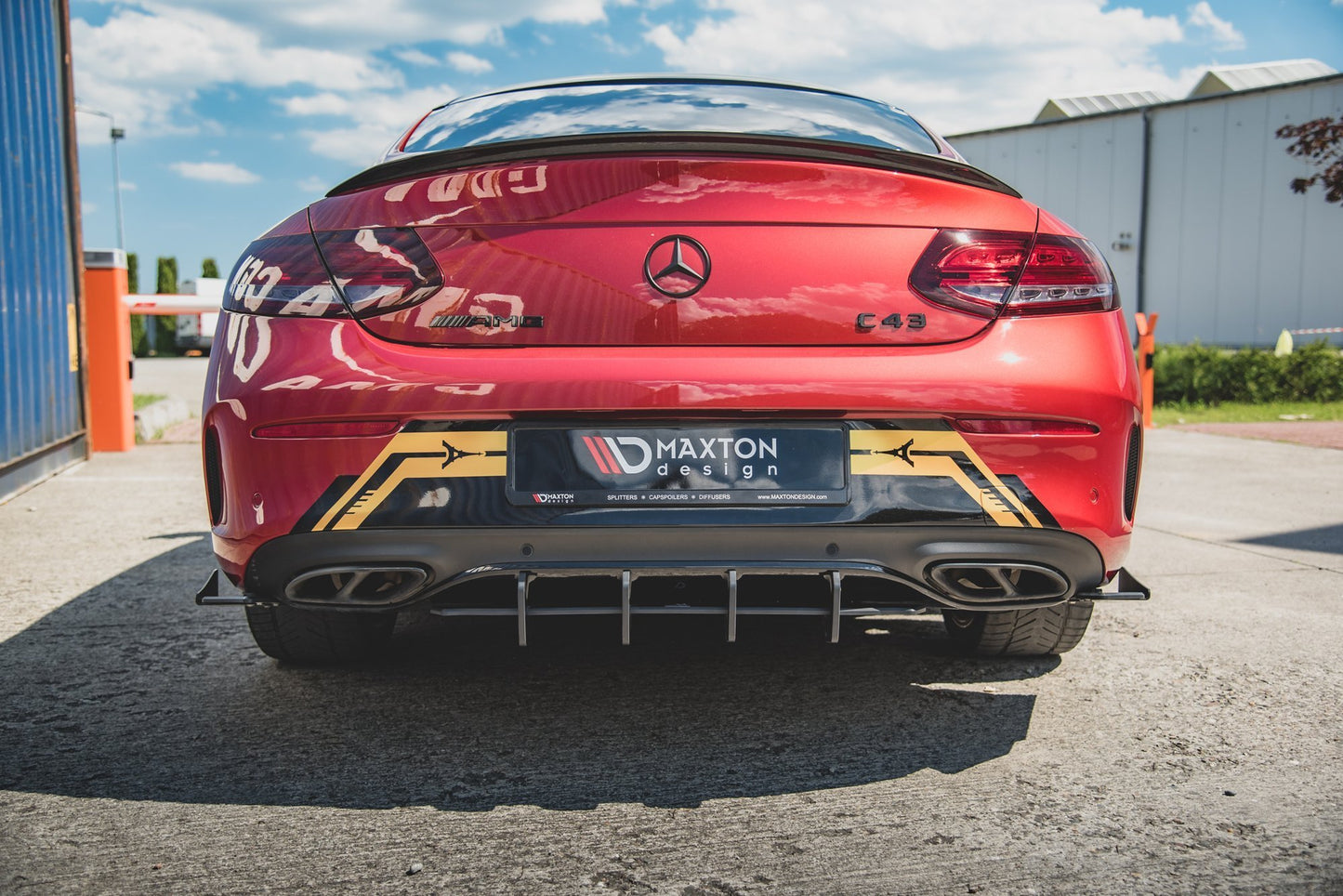 Street pro rear diffuser mercedes-amg c43 coupe c205