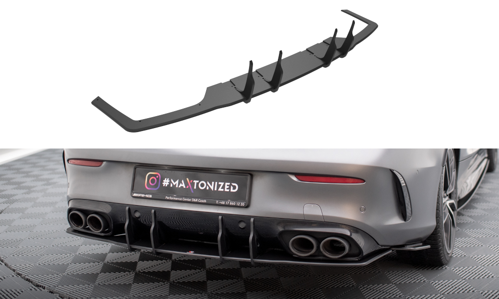 Street pro rear diffuser mercedes-amg c43 coupe / cabrio c205 facelift ...