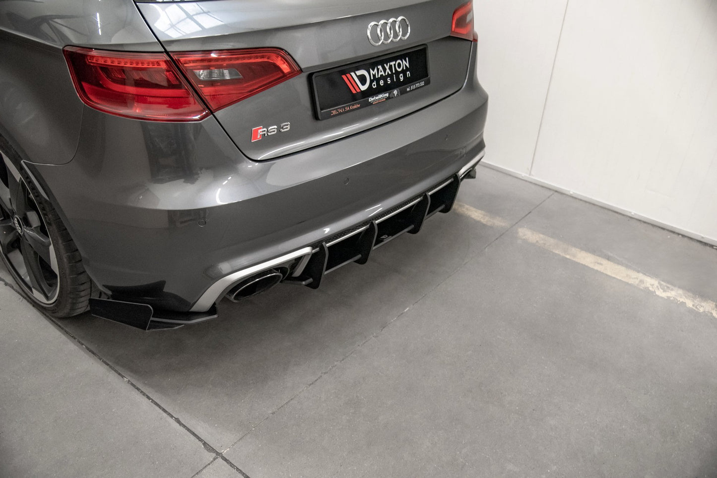 Street pro rear diffuser v.1 audi rs3 8v sportback