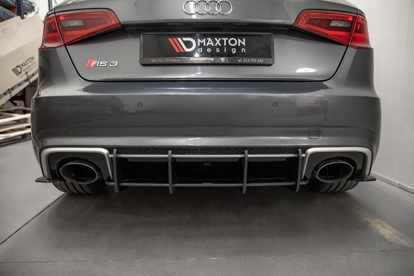 Street pro rear diffuser v.1 audi rs3 8v sportback
