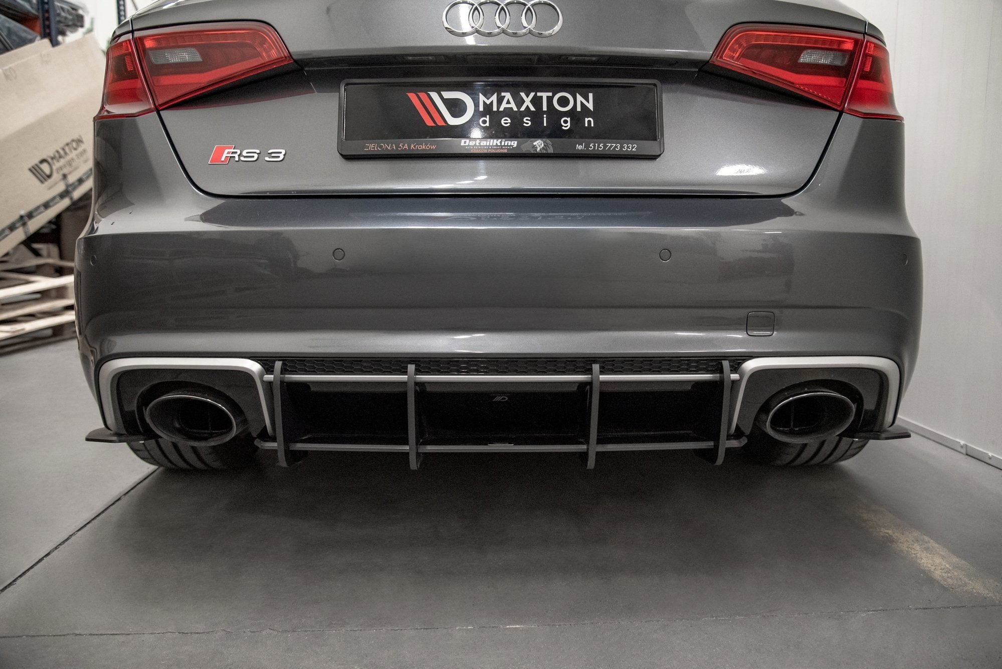 Street pro rear diffuser v.1 audi rs3 8v sportback