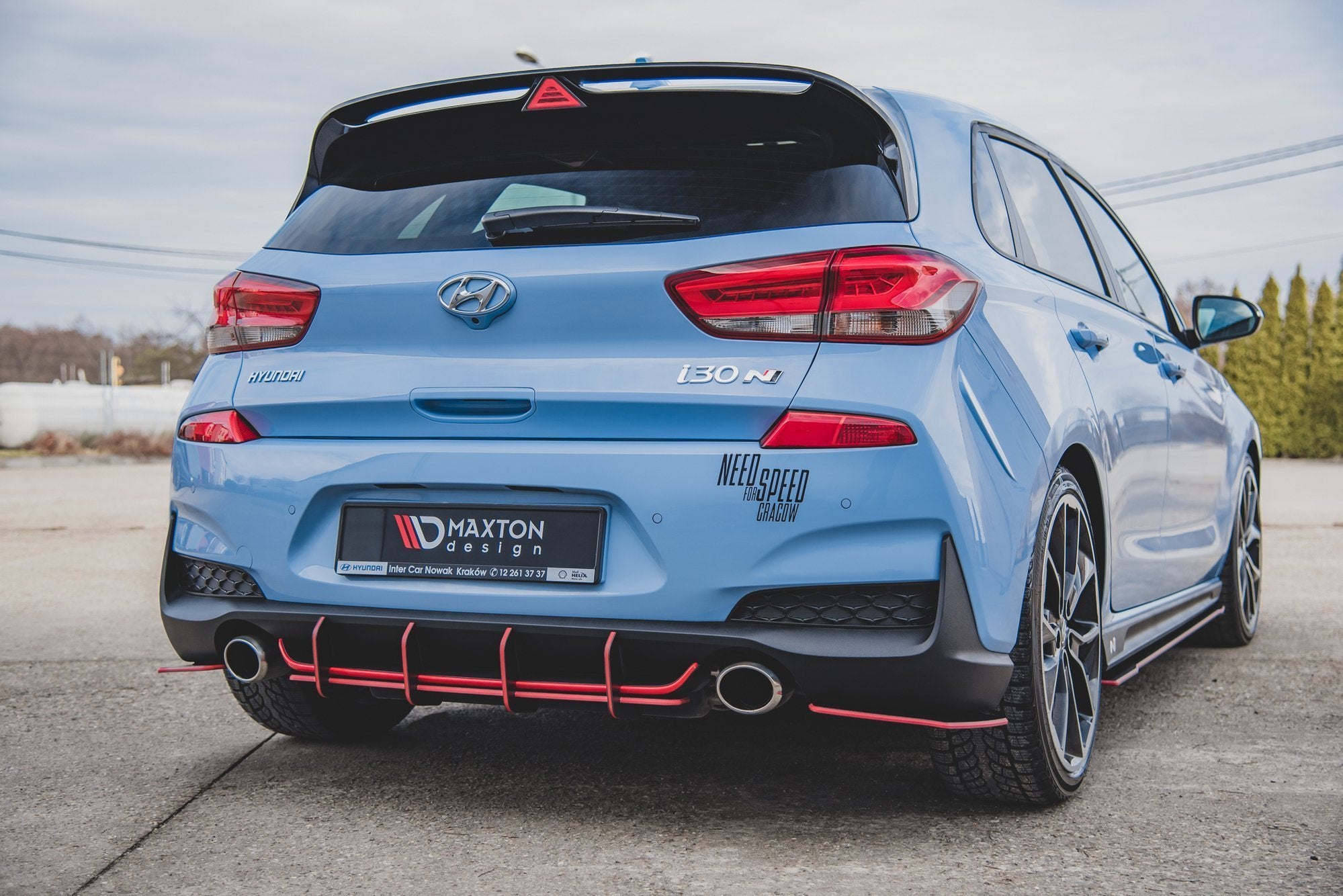 Street pro rear diffuser v.1 hyundai i30 n mk3 hatchback