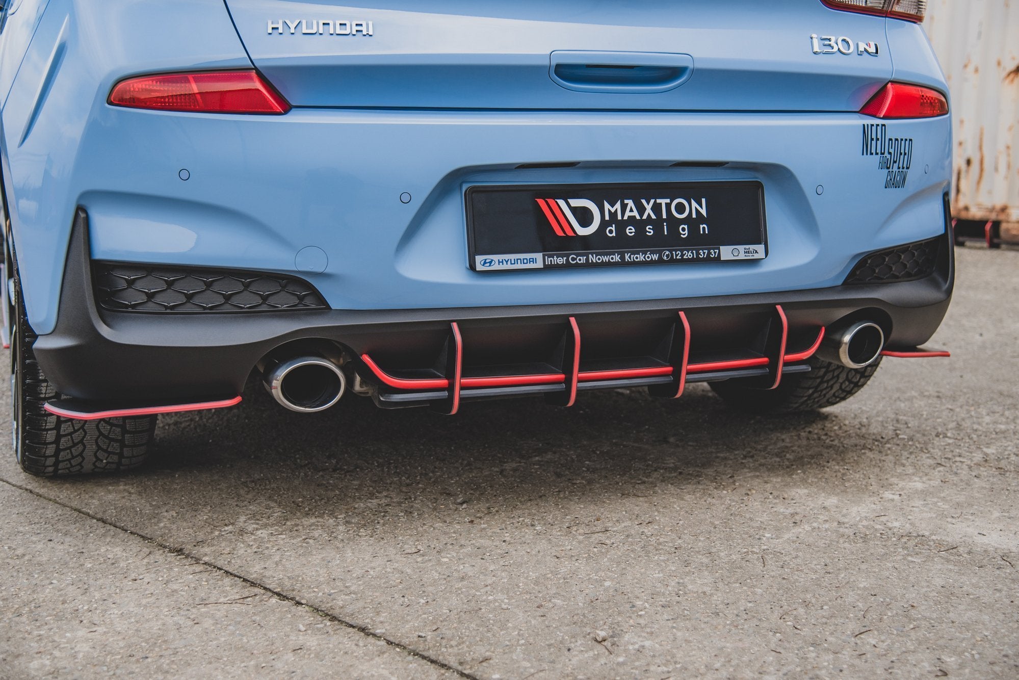 Street pro rear diffuser v.1 hyundai i30 n mk3 hatchback