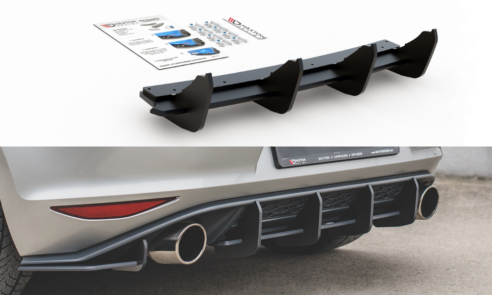 Street pro rear diffuser v.1 vw golf 7 gti