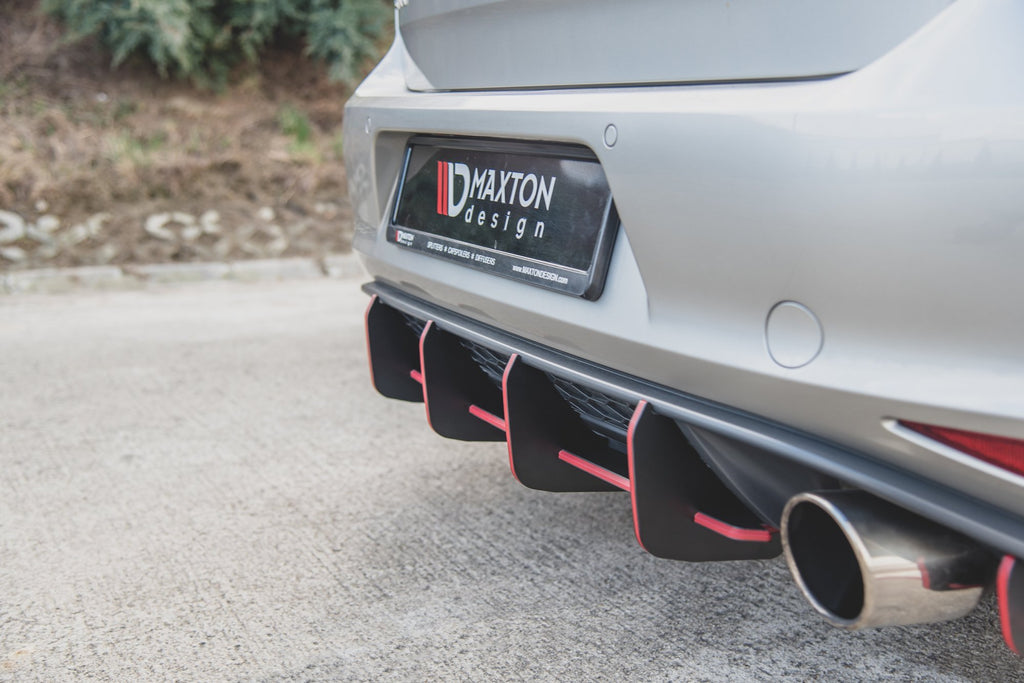 Street pro rear diffuser v.1 vw golf 7 gti