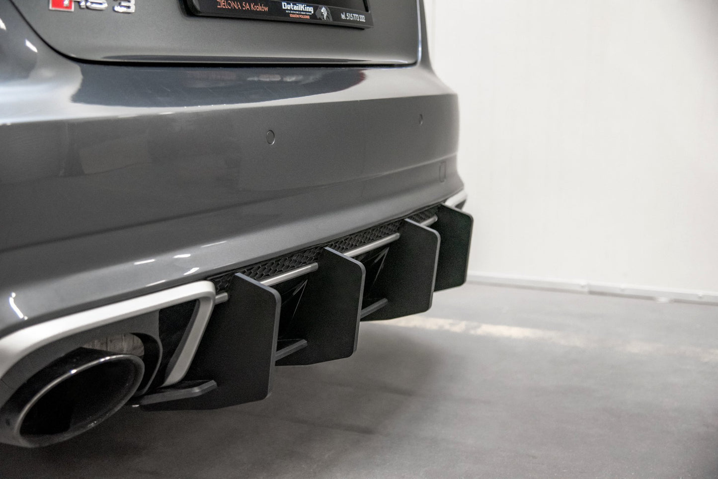 Street pro rear diffuser v.2 audi rs3 8v sportback