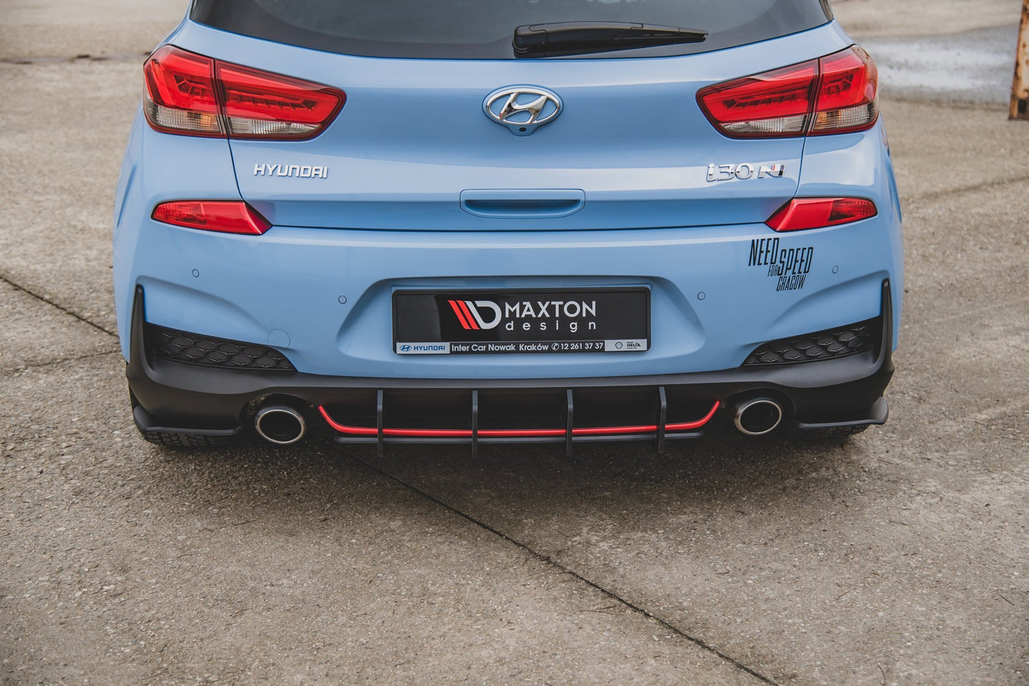 Street pro rear diffuser v.2 hyundai i30 n mk3 hatchback