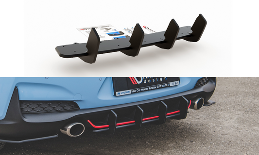 Street pro rear diffuser v.2 hyundai i30 n mk3 hatchback