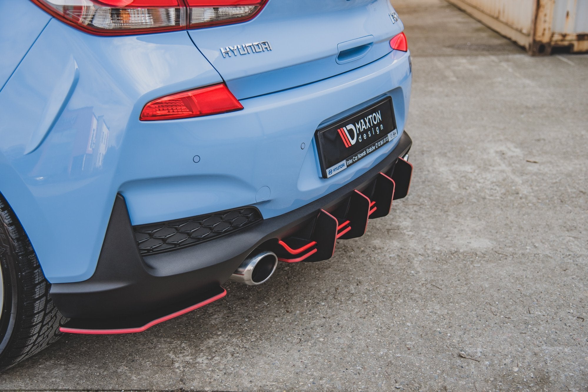 Street pro rear diffuser v.2 hyundai i30 n mk3 hatchback
