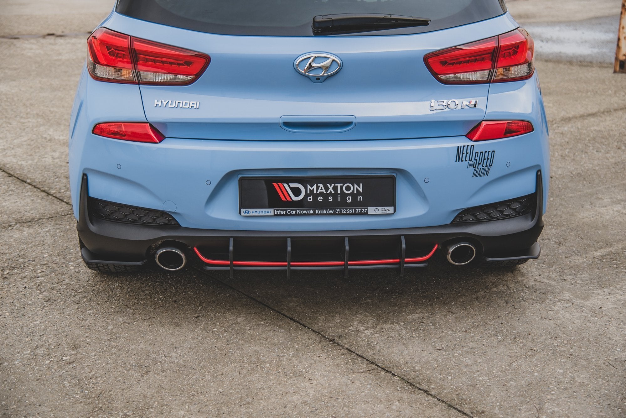 Street pro rear diffuser v.2 hyundai i30 n mk3 hatchback