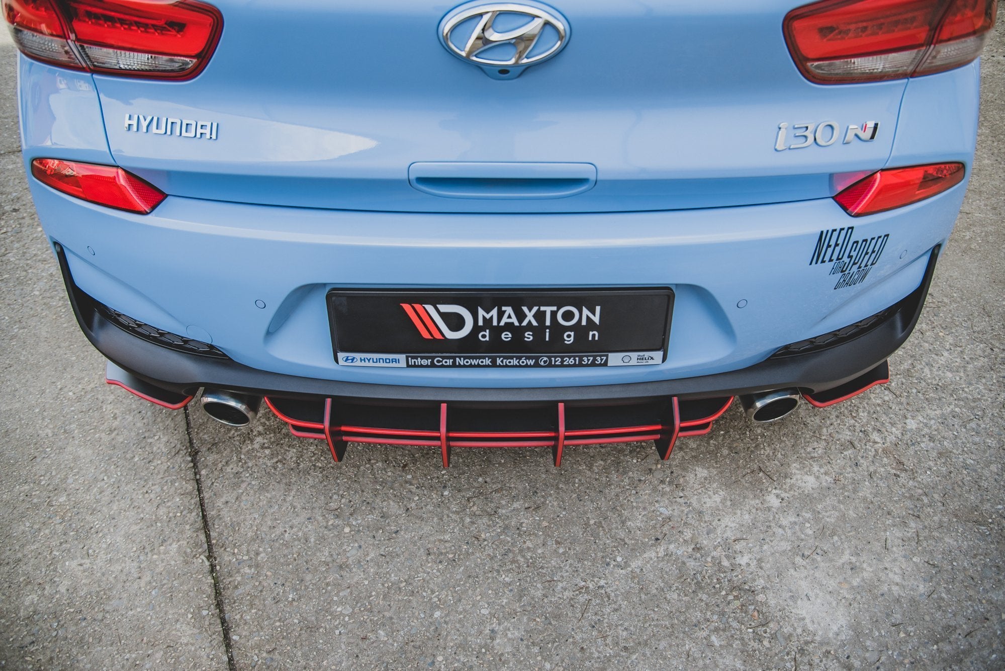 Street pro rear diffuser v.2 hyundai i30 n mk3 hatchback
