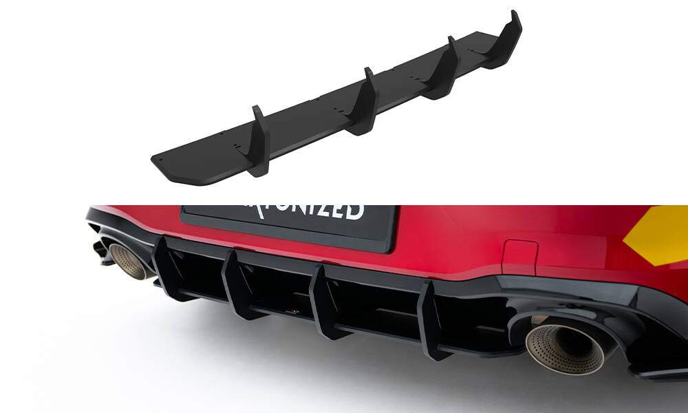 Street pro rear diffuser v.2 volkswagen golf gti clubsport mk8 facelift ...