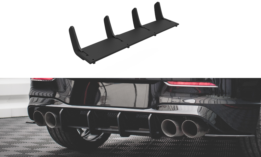 Street pro rear diffuser volkswagen golf r mk8