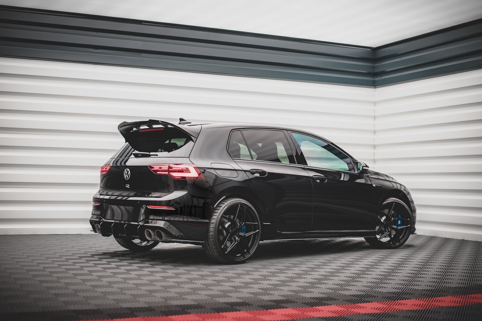 Street pro rear diffuser volkswagen golf r mk8