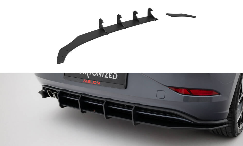 Street pro rear diffuser volkswagen polo gti mk6 facelift