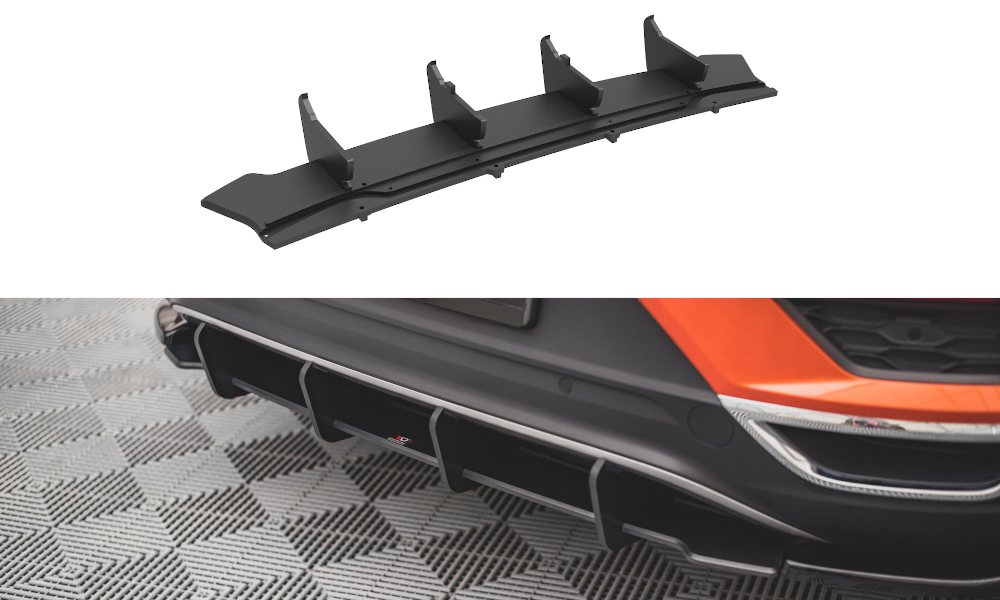 Street pro rear diffuser volkswagen t-roc mk1