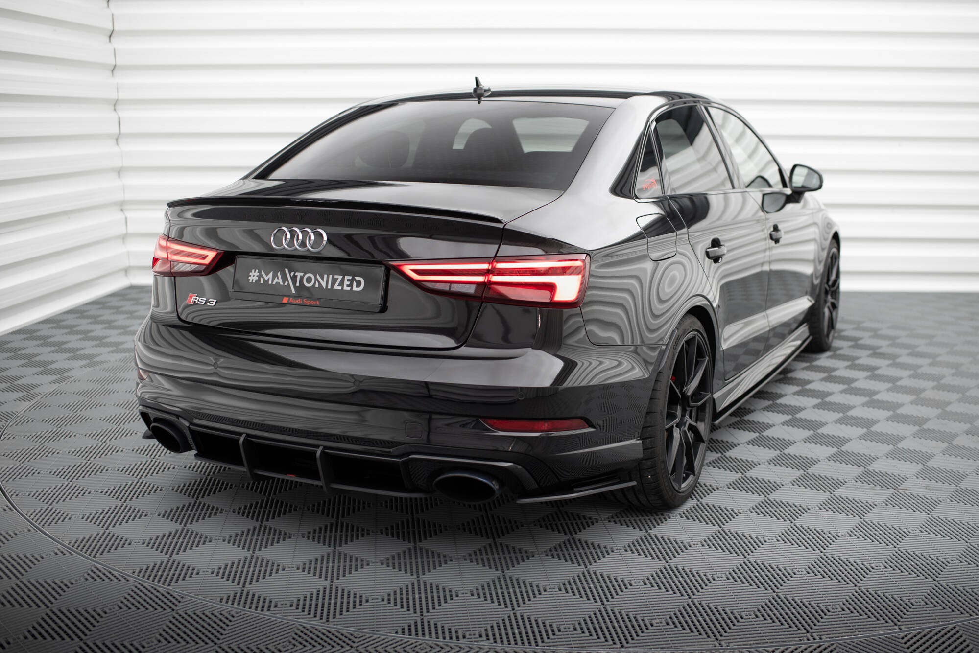 Street pro rear side splitters audi rs3 sedan 8v facelift