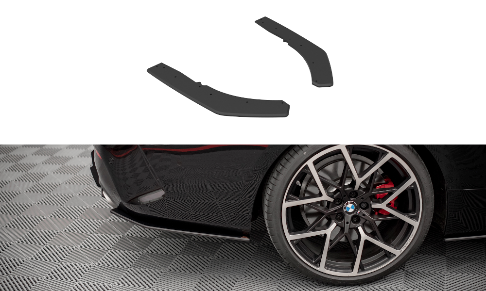 Street pro rear side splitters bmw 4 m-pack g22 / g23 / g22 facelift / g23 facelift