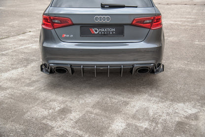 Street pro rear side splitters + flaps audi rs3 8v sportback