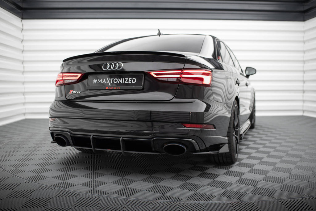 Street pro rear side splitters + flaps audi rs3 sedan 8v facelift