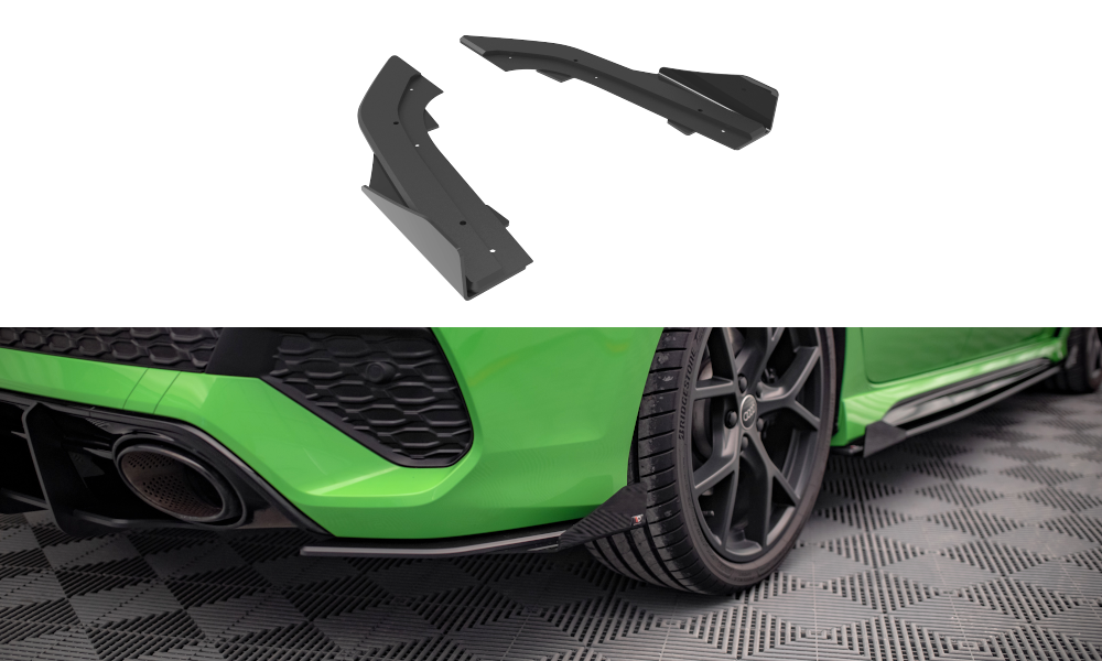 Street pro rear side splitters + flaps audi rs3 sedan 8y