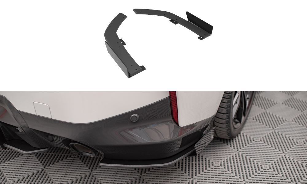 Street pro rear side splitters + flaps bmw 2 coupe m-pack g42