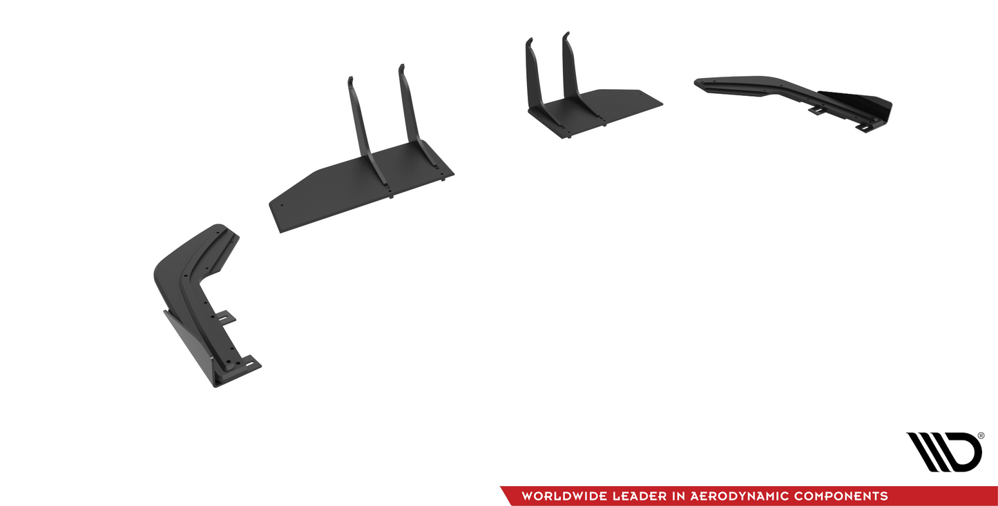 Street pro rear side splitters + flaps honda civic type-r mk 11