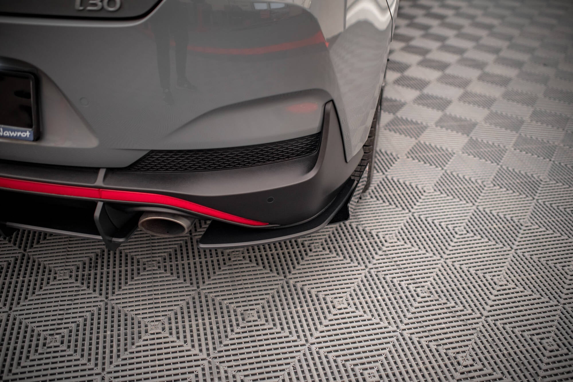 Street pro rear side splitters + flaps hyundai i30 fastback n-line mk3 facelift