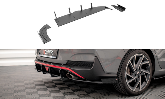 Street pro rear side splitters + flaps hyundai i30 fastback n-line mk3 facelift