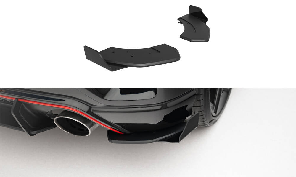Street pro rear side splitters + flaps hyundai veloster n mk2
